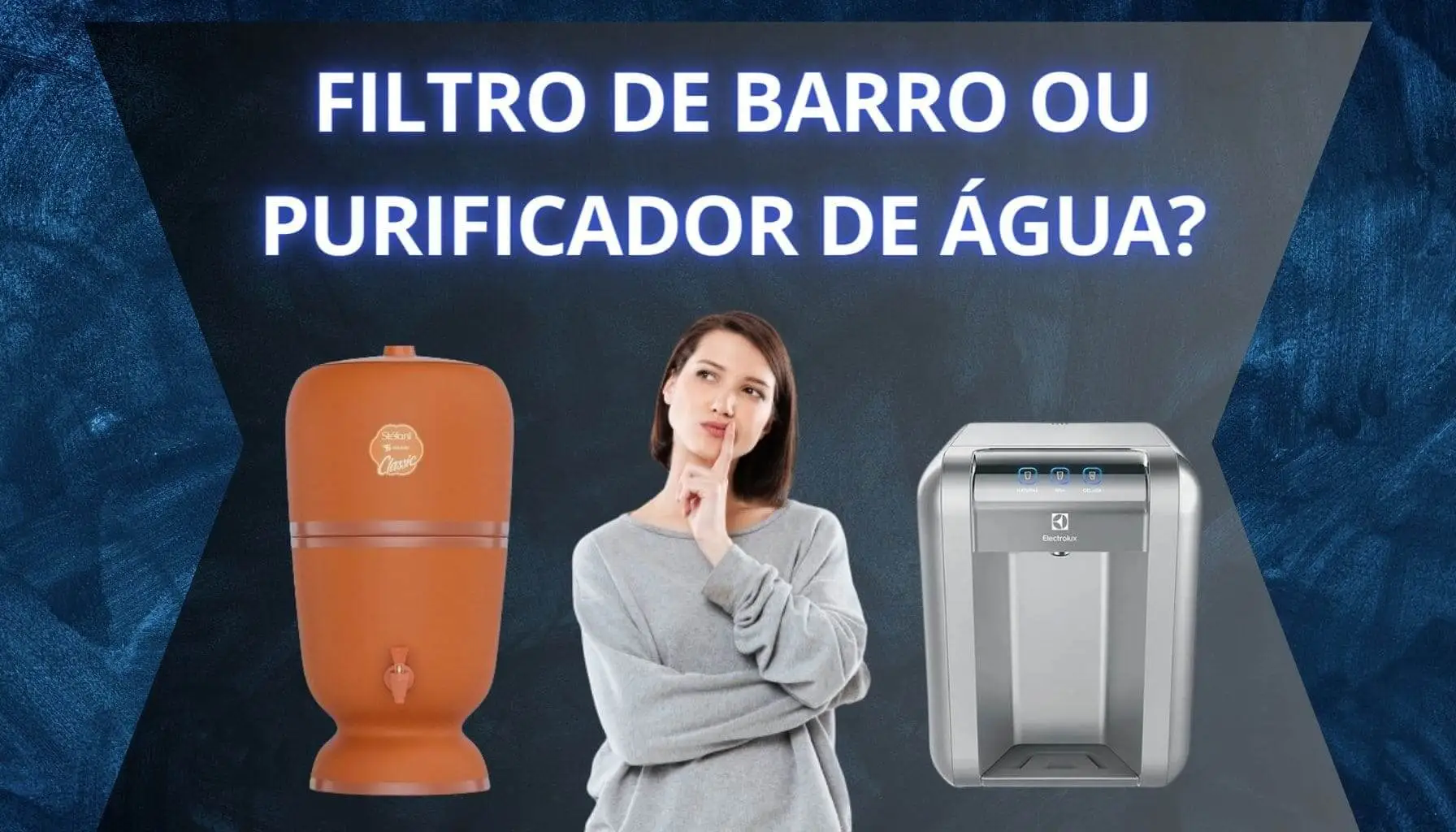 filtro de barro ou purificador de água