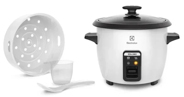 Panela Elétrica de Arroz Electrolux RCB50 por Rita Lobo com acessórios