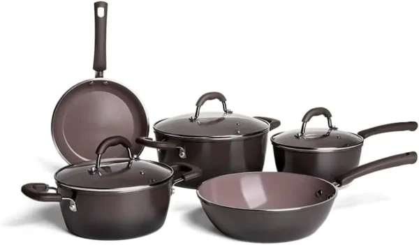 Jogo de Panelas Antiaderente Brinox Select 5 Pç - Carbono