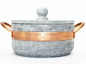 Panela Caçarola De Pedra Sabão 0,8 L