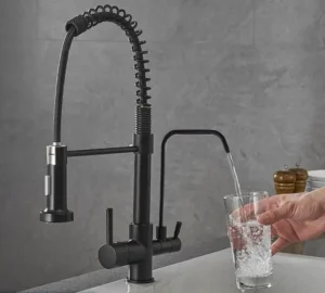 Torneira Cozinha Gourmet Yesop Preta detalhe