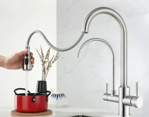 Torneira Cozinha p filtro Extensível Yesop Escovada ambientada